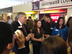 Secretary Maxfield visits with the State High School Debate champions from Green River High School at the airport upon arriving for Capitol for a Day. (May 2013)
