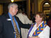 <b>Maxfield and Rev. Schindler:</b> Secretary Maxfield greets Rev. Helen Schindler of Casper in the Capitol Rotunda at the National Day of Prayer on May 6, 2010.