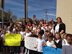 A group picture with the Holy Spirit Catholic School children, parents, and teachers.  (May 2013)