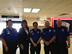 Superintendent Hill pauses for pictures with members of Sweetwater County's Emergency Medical Technicians at the airport. (May 2013)